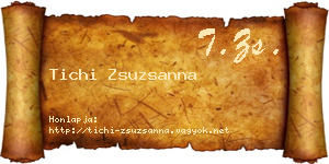 Tichi Zsuzsanna névjegykártya